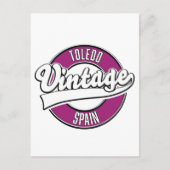 Toledo spanje retro stijl logo briefkaart (Voorkant)