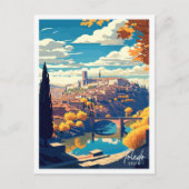 Toledo Spanje vintage reisillustratie Briefkaart (Voorkant)
