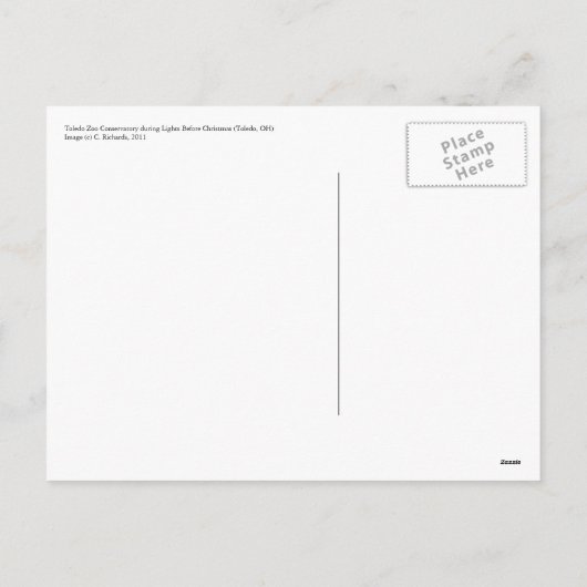 Toledo Zoo Lights (Conservatorium) Briefkaart (Achterkant)