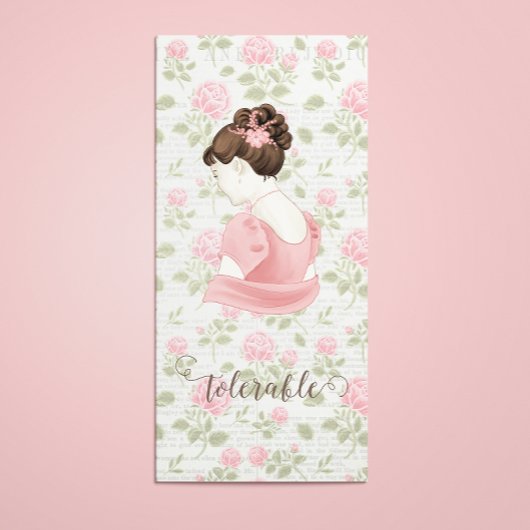 Tolerable - Jane Austen Bloemen Bladwijzer Feestdagenkaart