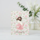 Tolerable - Jane Austen Floral  Briefkaart (Staand voorkant)