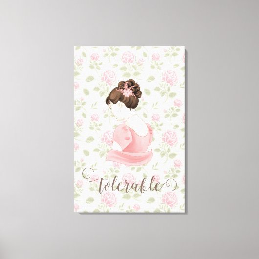 Tolerable - Jane Austen Floral Canvas Afdruk (Voorkant)