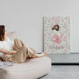 Tolerable - Jane Austen Floral  Canvas Afdruk