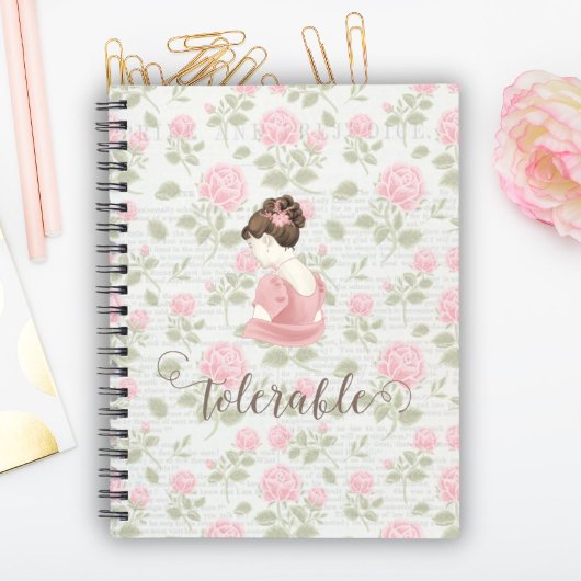 Tolerable - Jane Austen Floral  Notitieboek