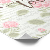 Tolerable - Jane Austen Floral  Poster (Hoek)