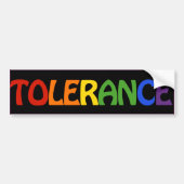 TOLERANCE RAINBOW -.png Bumpersticker (Voorkant)