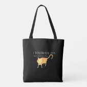 Tolerant Apathetic Orange Cat Tote Bag (Achterkant)