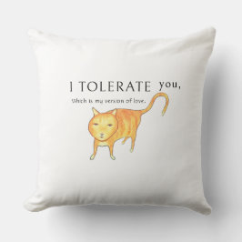 Tolerante Apathische Oranje Kat Kussen
