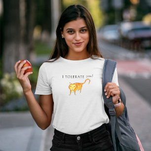 Tolerante Apathische Oranje Kat Tri-Blend Shirt