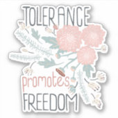 Tolerantie bevordert de bewegingsvrijheid van de b sticker (Voorkant)