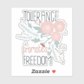 Tolerantie bevordert de bewegingsvrijheid van de b sticker (Vel)