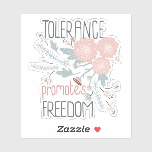 Tolerantie bevordert de bewegingsvrijheid van de b sticker (Vel)