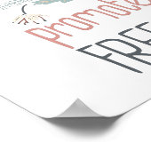 Tolerantie bevordert de vrije roze botanische kant poster (Hoek)