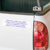 Tolerantie Bumpersticker (Op Truck)