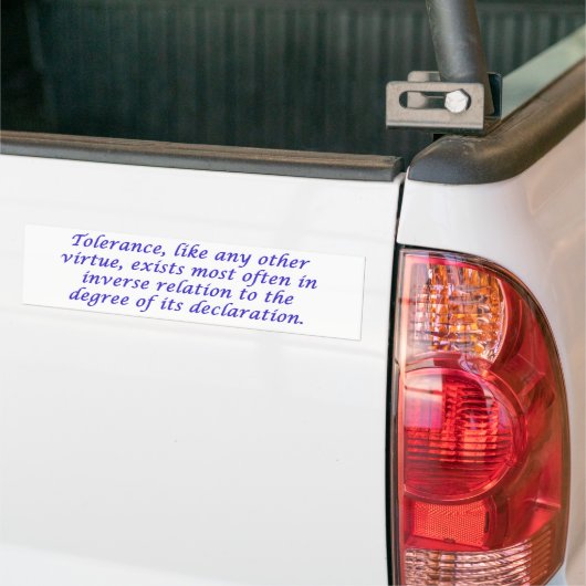 Tolerantie Bumpersticker (Op Truck)