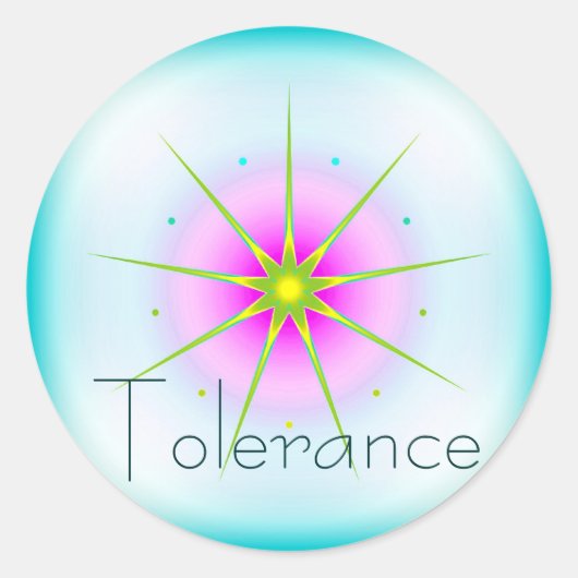 Tolerantie (deugdelijke sticker) ronde sticker (Voorkant)