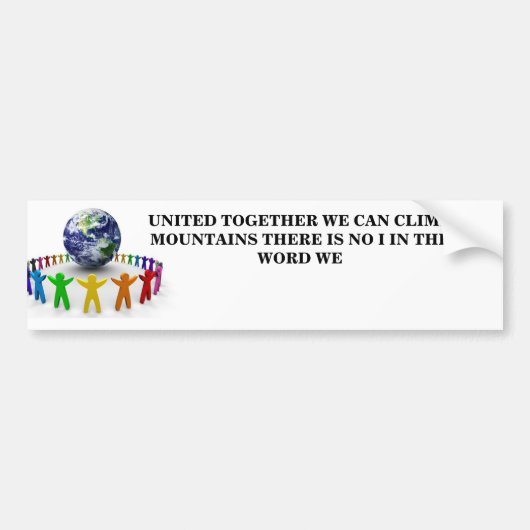 TOLERANTIE EN EENHEID BUMPERSTICKER (Voorkant)
