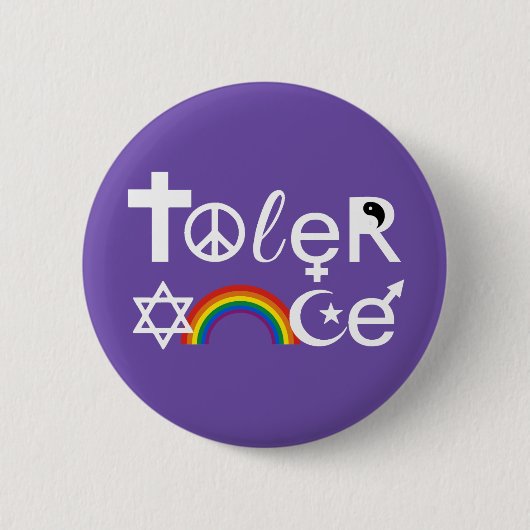 TOLERANTIE T-shirt Ronde Button 5,7 Cm (Voorkant)