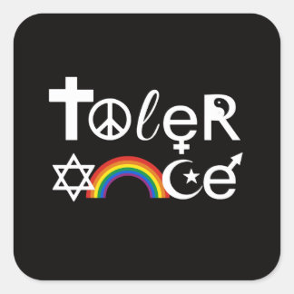 TOLERANTIE VIERKANTE STICKER