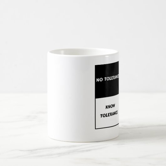 tolerantie = vrede koffiemok (Center)