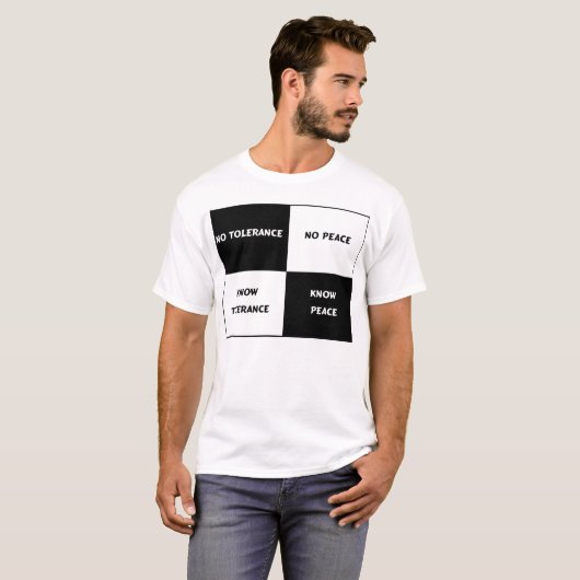 Tolerantie = Vrede T-shirt (Voorkant volledig)