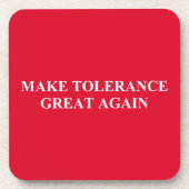 Tolerantie weer geweldig bier onderzetter (Voorkant)