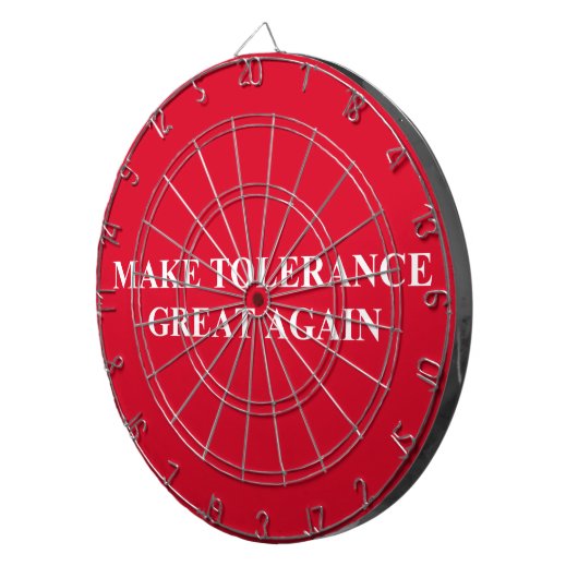 Tolerantie weer geweldig dartbord (Voorkant Rechts)