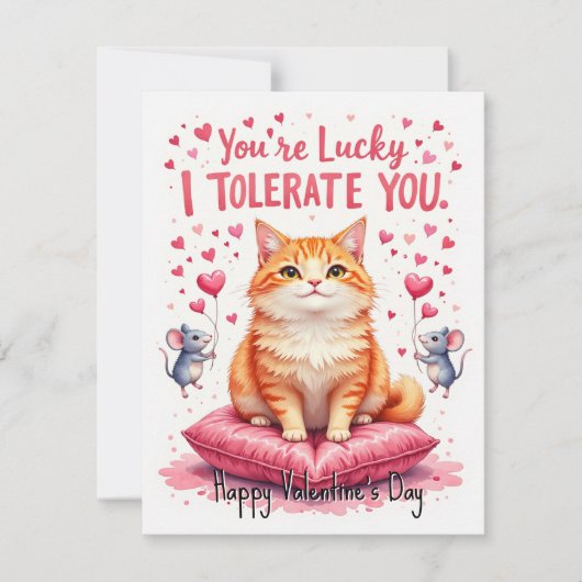 💘🐈Tolerate This Love Feestdagenkaart (Voorkant)