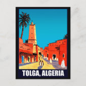 Tolga, Algerije, stadscentrum, vintage-reizen Briefkaart (Voorkant)