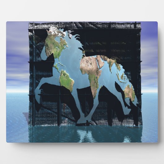 Tolheffing op de wereld fotoplaat (Voorkant)