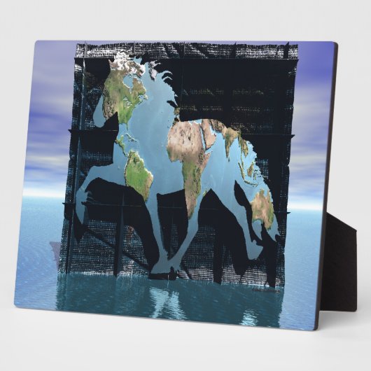 Tolheffing op de wereld fotoplaat (Zijkant)