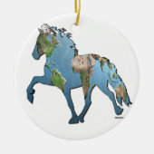 Tolheffing op de wereld keramisch ornament (Voorkant)