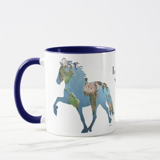 Tolheffing op de wereld mok (Links)