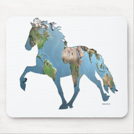 Tolheffing op de wereld muismat