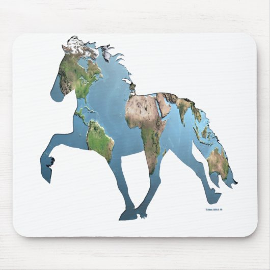 Tolheffing op de wereld muismat (Voorkant)