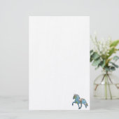 Tolheffing over het mondiale paard briefpapier (Staand voorkant)