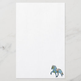 Tolheffing over het mondiale paard briefpapier