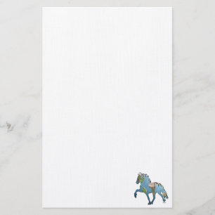 Tolheffing over het mondiale paard briefpapier
