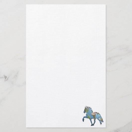 Tolheffing over het mondiale paard briefpapier (Voorkant)