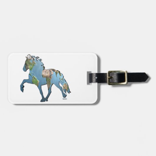Tolheffing voor het IJslandse paard Bagagelabel (Voorkant horizontaal)