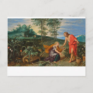 Toli Me Tangere Jesus en Mary Magdalene" Briefkaart