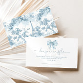 Tolie Blue Franse strik Luier verloot ticket Informatiekaartje