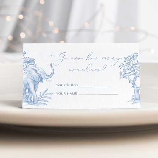 Tolie de jouy Safari Hoeveel crackers Informatiekaartje