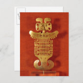 Tolima-ornament in de vorm van een menselijk hoofd briefkaart (Voorkant / Achterkant)