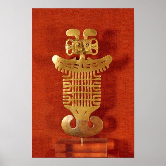 Tolima-ornament in de vorm van een menselijk hoofd poster (Voorkant)