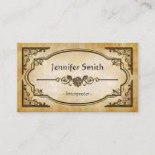 Tolk - Elegant Antiek Visitekaartje (Voorkant)