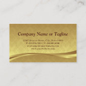 Tolk - Elegant Gold Damask Visitekaartje (Achterkant)