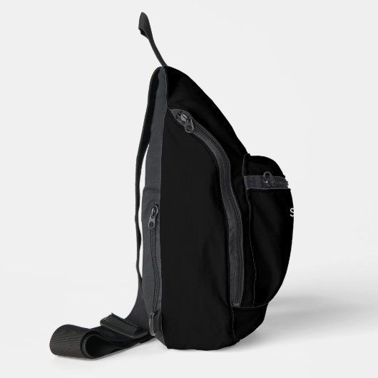 Tolk gebarentaal heuptas zwart sling bag (Links)