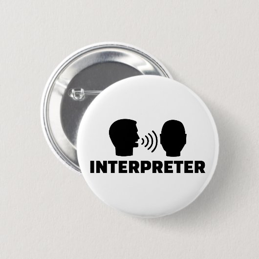 tolk ronde button 5,7 cm (Voorkant /achterkant)