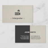 Tolk Simple Elegant Professional Visitekaartje (Voorkant / Achterkant)